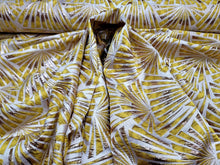 Load image into Gallery viewer, Fabric Sold By The Yard Yellow Golden Brocade Beige Embossed Textured For Dress
