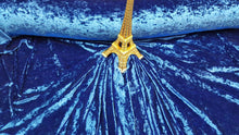 Load image into Gallery viewer, Fabric Sold by The Yard Royal Blue Crushed Velvet Gorgeous Stretch Velvet Draping Clothing Decoration Bridal Evening Dress Fashion Fabric
