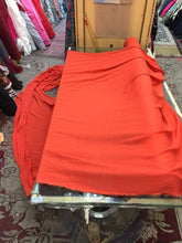 Load image into Gallery viewer, Rayon Challis Orange Solid Color Fabric Sold by the Yard Soft Flowy Light weight Fabric Made From Bamboo
