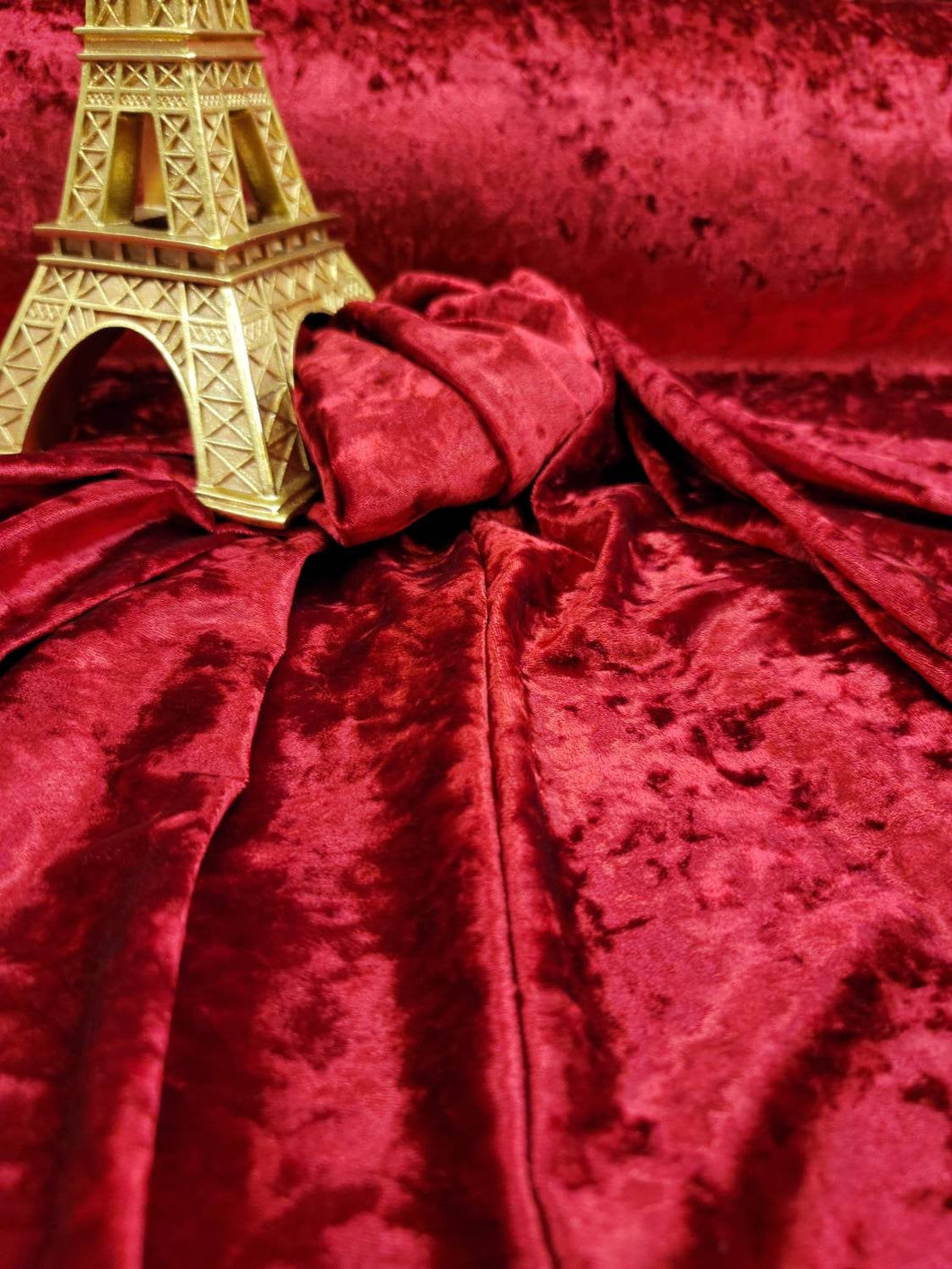 Fabric Sold By The Yard Stretch Crush Velvet Red Vintage Velvet Fashion New Soft Stretch Spandex Dress Clothing Decoration Background Red