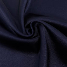 Load image into Gallery viewer, Charmeuse Satin Fabric | 58&quot; Wide | Silky, Bridal | Decoration, Fashion Crafts. Fabric Sold By Yard Navy Blue Stretch Satin Dress Draping
