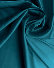 Load image into Gallery viewer, Fabric Sold By Yard Charmeuse Satin Teal | 58&quot; Wide | Decoration, Fashion Crafts. Teal Bridal Evening
