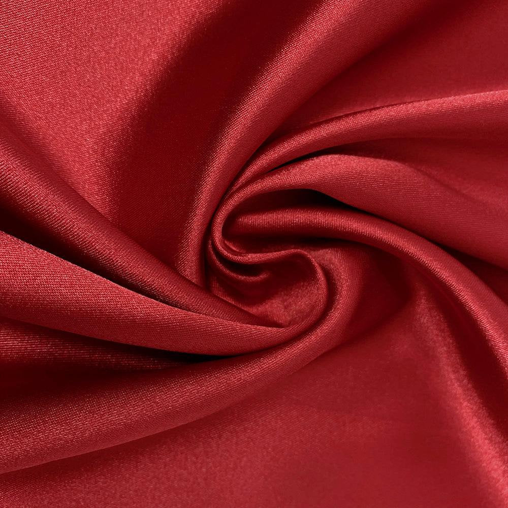 Stretch Charmeuse Satin Red, Fabric by the Yard