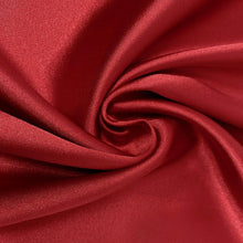 Load image into Gallery viewer, Charmeuse Satin Fabric | 58&quot; Wide | Silky, Bridal | Decoration, Fashion Crafts. Sold By Yard Dk Red Stretch Satin Bridal Evening Dress
