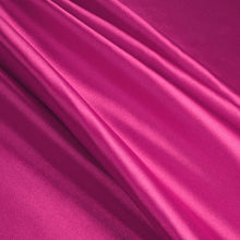Load image into Gallery viewer, Charmeuse Satin Fabric | 58&quot; Wide | Silky, Bridal | Decoration, Fashion Crafts. Sold By Yard Fuchsia Satin Charmeuse Bridal Evening Dress
