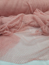 Load image into Gallery viewer, Fabric Sold By The Yard Blush Pink Fish Net Fabric Silver Shimmer
