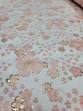 Load image into Gallery viewer, Rose Gold Ivory Floral Metallic Brocade Fabric Sold By The Yard For Dress Uphols
