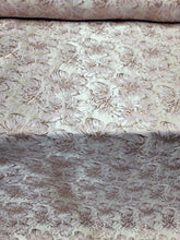 Load image into Gallery viewer, Dusty Pink Floral Flowers Metallic Brocade Fabric Sold By The Yard Embossed
