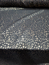 Load image into Gallery viewer, Black And Gold Metallic Brocade Fabric Sold By The Yard For Dress Upholstery
