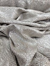 Load image into Gallery viewer, Metallic Shiny Foil on Stretch Textured Spandex Fabric Sold By The Yard For Dres
