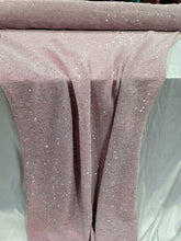 Load image into Gallery viewer, Pleated Stretch Fabric By The Yard Embroidery Sequin Pink Blush For Dress
