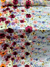 Load image into Gallery viewer, Lace Multicolor Embroidery 3d Floral Flowers Fabric By The Yard White Mesh Dress
