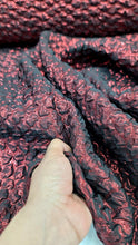 Load image into Gallery viewer, Red Metallic Brocade Fabric 57&quot; Width Textured Embossed Jacquard Quinceañera
