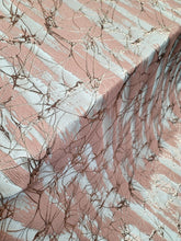 Load image into Gallery viewer, Rose Gold Metallic Brocade Fabric Sold By The Yard 57&quot; W Art Deco Coral Beige
