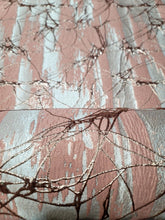 Load image into Gallery viewer, Rose Gold Metallic Brocade Fabric Sold By The Yard 57&quot; W Art Deco Coral Beige
