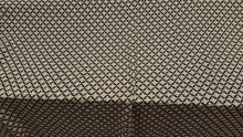 Load image into Gallery viewer, Rayon Challis Fabric By The Yard Beige and Black Geometric Pattern Soft Organic
