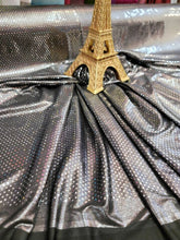 Load image into Gallery viewer, Gunmetal Spandex Fabric By The Yard Metallic Stretch Fashion Sequin Glued
