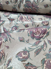 Load image into Gallery viewer, SAGE MAUVE Brocade Flower Floral Fabric Sold By The Yard For Dress Upholstery
