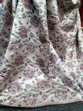 Load image into Gallery viewer, SAGE MAUVE Brocade Flower Floral Fabric Sold By The Yard For Dress Upholstery
