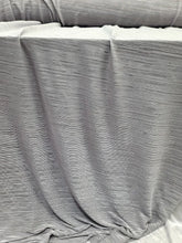 Load image into Gallery viewer, Silver Pleated Stretch Spandex Textured Fabric Sold By The Yard Mini Pleated
