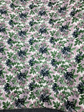 Load image into Gallery viewer, Fabric By The Yard Green Leaves Blush Mauve Floral Brocade Chenille Upholstery
