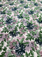 Load image into Gallery viewer, Fabric By The Yard Green Leaves Blush Mauve Floral Brocade Chenille Upholstery
