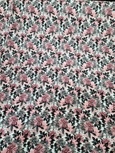 Load image into Gallery viewer, Dusty Rose Chenille Brocade Fabric Sold By Yard Floral Flowers
