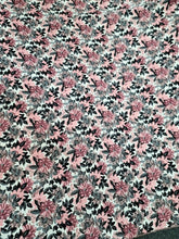 Load image into Gallery viewer, Dusty Rose Chenille Brocade Fabric Sold By Yard Floral Flowers
