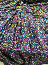 Load image into Gallery viewer, Fabric Sold By The Yard Purple Polyester Spandex Multicolor Sequin Embroidery On Stretch Luxury Fashion New Fabric Telas Para Costura
