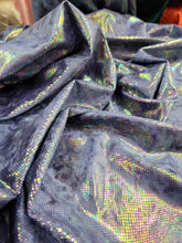 Load image into Gallery viewer, Lavender Iridescent Textured Fabric By The Yard Hologram Geometric Stretch On The Width
