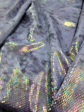 Load image into Gallery viewer, Lavender Iridescent Textured Fabric By The Yard Hologram Geometric Stretch On The Width
