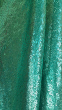 Load image into Gallery viewer, Aqua Green Sequin Fabric, By The Yard, Sequin Fabric, Perfect For Tablecloth, Linen, Sequin Tablecloth, Table Runner Fashion Glitz Sequin
