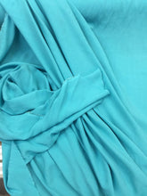 Load image into Gallery viewer, Rayon Challis Turquoise Fabric Sold By Yard Soft Flowy Organic Clothing Dress Sheer Fashion Made From The Bamboo
