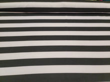 Load image into Gallery viewer, Fabric Sold By The Yard Nylon Spandex Black and White Striped Stretch Dress Draping Clothing Decoration Light Weight
