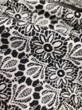 Load image into Gallery viewer, Fabric By The Yard Black Stretch Floral Flowers Embroidery Cotton Spandex Fashion Luxury Fashion New Fabric Dress Draping Clothing
