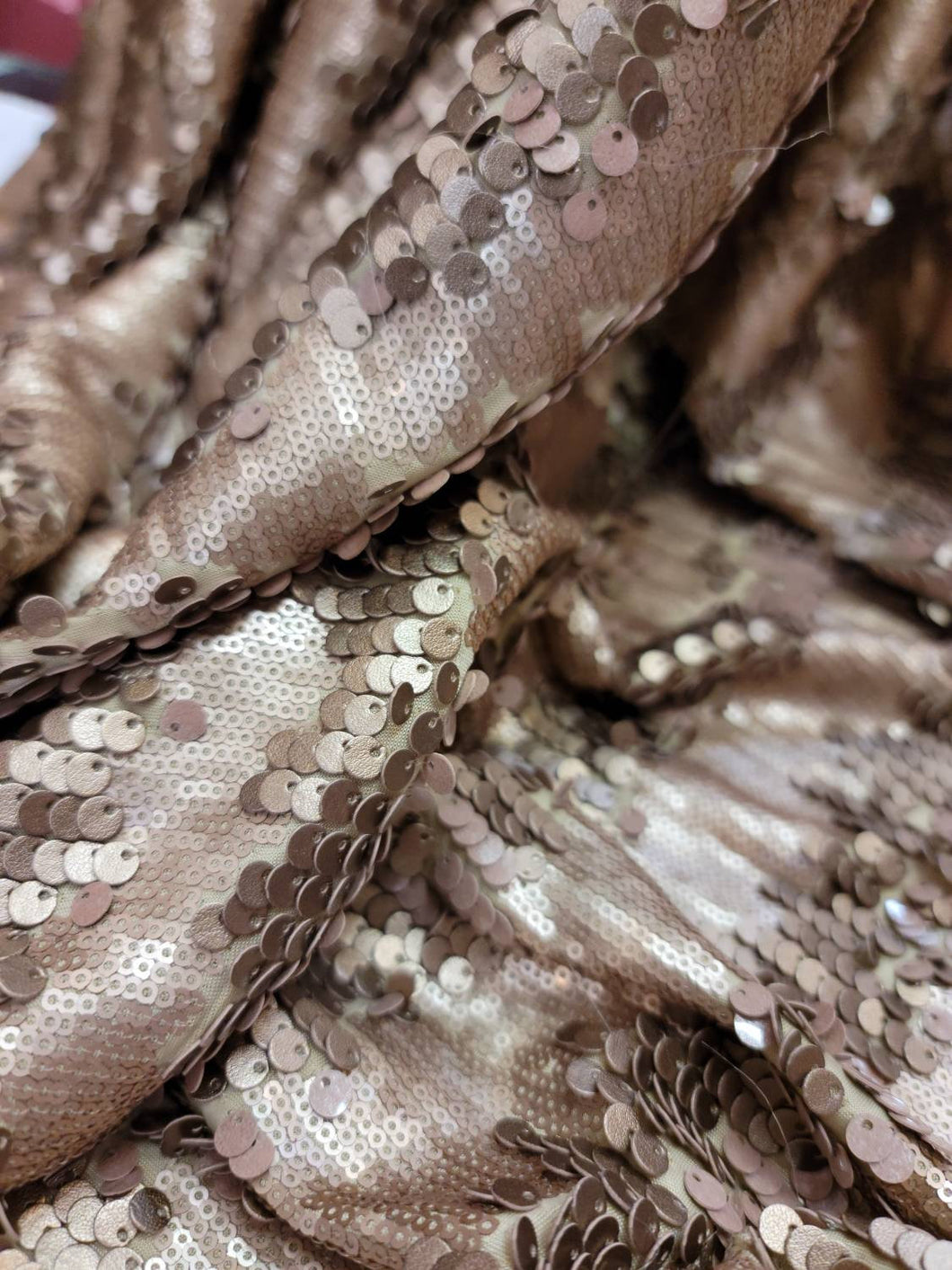Fabric By The Yard Champagne Gold Matte Embroidery On Jersey Knit Fashion New Fabric Dress Draping Clothing Decoration Fashion Sequin Fabric