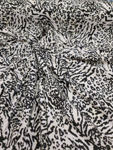 Load image into Gallery viewer, Fabric By The Yard Animal Print Pattern Stretch Jersey Knit Cheetah Soft Fabric Dress Clothing Decoration Background Draping Black and White
