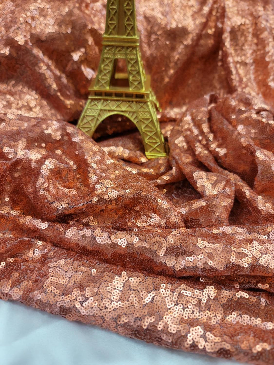 Sequin Fabric By The Yard Cooper Matte Sequin Embroidery on Stretch Mesh Fashion New Fabric Dress Draping Clothing Background Glitz Sequin