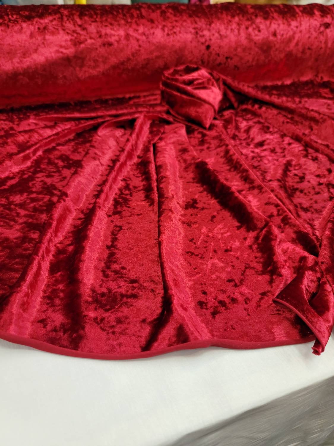 Royal Velvet Red, Fabric by the Yard