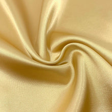 Load image into Gallery viewer, Charmeuse Satin Fabric 58&quot; Wide Silky Bridal Decoration Fashion Crafts Fabric Sold By Yard Champagne Gold Stretch Satin Clothing Flowy Dress
