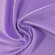 Load image into Gallery viewer, Charmeuse Satin Fabric | 58&quot; Wide | Silky, Bridal | Decoration, Fashion Crafts Fabric Sold By Yard Lavender Stretch Satin Flowy Dress
