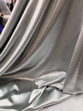 Load image into Gallery viewer, Silver Stretch Nylon Spandex Fashion   Fabric By The Yard Metallic Silver Stretch Dress Draping Clothing Swimwear New Luxury
