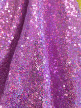 Load image into Gallery viewer, Iridescent Sequin Fabric By The Yard, Lavender Sequin Perfect For Dress Background Linen, Sequin Tablecloth, Runner Glitz Sequins Craft
