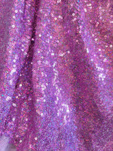 Load image into Gallery viewer, Iridescent Sequin Fabric By The Yard, Lavender Sequin Perfect For Dress Background Linen, Sequin Tablecloth, Runner Glitz Sequins Craft
