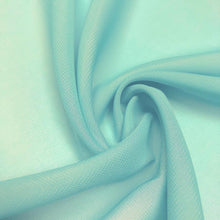 Load image into Gallery viewer, Solid Chiffon Fabric Polyester Dress Sheer 58&#39;&#39; Wide by The Yard Aqua Blue
