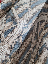 Load image into Gallery viewer, Fabric Sold By The Yard Beige and  Gray Stretch Spandex Snake Pattern  Fashion Dress Draping Clothing Decoration Background Animal Print
